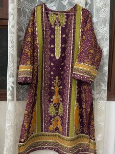 Beautiful Purple Printed Kurta Set