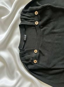 Imported Knitted black full sleeve top