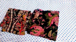 Black Floral Prinrt kurti set