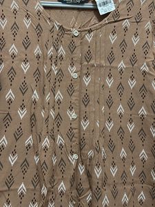 Brown Print Midi Dress