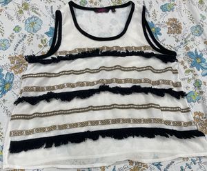 White Sleeveless Tank Top