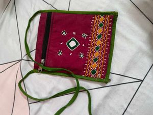 Jaipur Embroidered Clutch with Strap