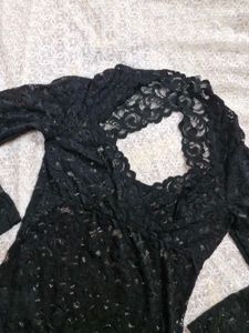 Elegant Black Lace Bodysuit