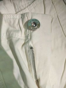 Bershka White Cargo Pants