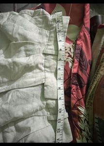 Cream Wide Leg Linen Pants