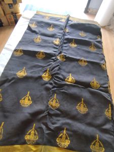 Black And Gold Saree (Women's)