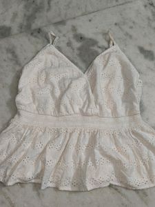 White Beautiful Korean Top