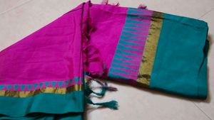 Vibrant Pink &amp; Teal Saree