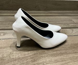 Classic White Patent Leather Heels