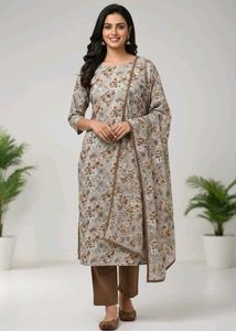 Floral Kurta Set with Dupatta