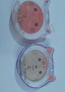 Color Strokes Cute Cat Blush & Highlighter wit