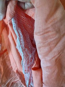Beautiful Peach Embellishments Gown