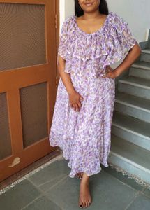 Chic Floral Print Midi Dress 😚🤌✨🪷😎