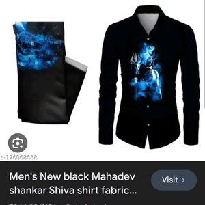 New Bholenath Print Shirt Febric