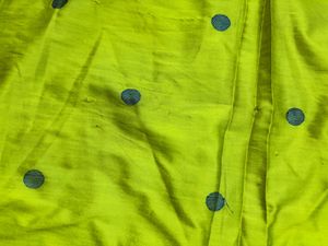 Vibrant Yellow Saree with Blue Border