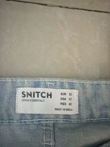 snitch Light Wash Cargo Jeans