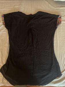 Black Embroidered Top