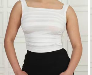 Sparkling White Cropped Tank Top
