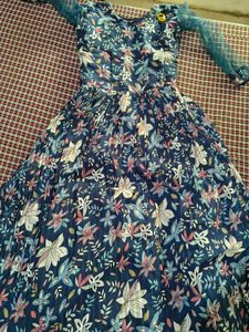 Elegant Floral Print Gown