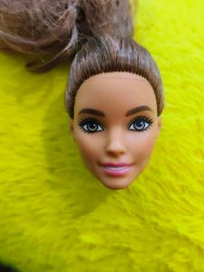 Doll Head with Brown Hair