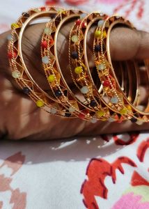 Colorful Beaded Bangle Set(2.6)