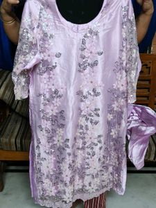 Stunning Lavender Kurta Set with Dupatta