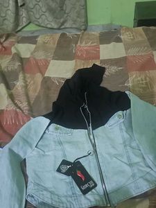 denim top and jacket