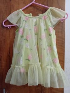 Girls Fruit Print Tulle Dress