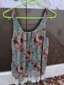 Boho Floral Print Ruffle Dress