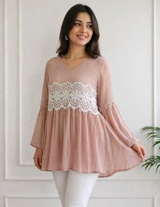 Elegant Lace Detail Kurta