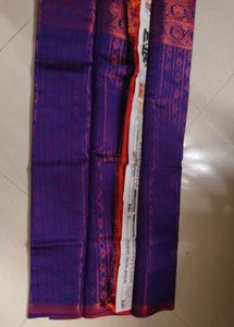 Rich Purple Brocade Saree new with tag fixed price