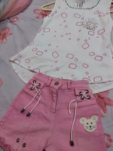 White&amp;pink Westren Dress for 2-4yr Girl Gently Used Pink Skirt Looks Very Nice Comb
