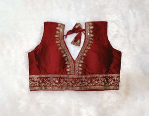 Maroon South Silk Blouse