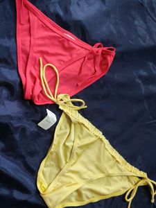 Bright Bikini Bottoms - Red & Yellow
