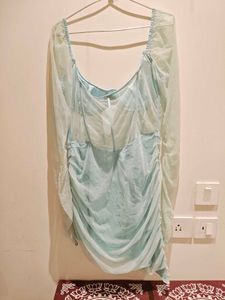 Aqua Corset Mini Dress