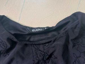 Sheer Black Floral Top