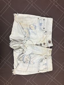 Distressed Denim Shorts