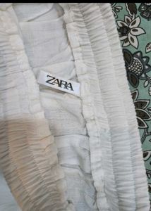 White linen blend pants