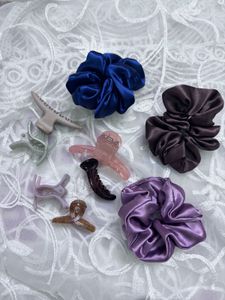 Set of Scrunchies and Hair Clips