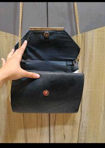 Chic Blue &amp; Black Clutch Bag