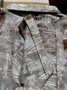 Unique Graphic Print Button-Up Shirt