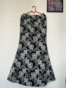 Floral Print Maxi Skirt (with Free Bracelet)