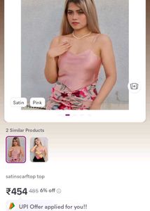 Satin Cami Crop Top
