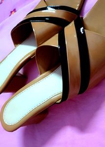 Tan Heeled Sandals