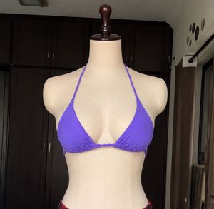 Purple Halter Bikini Top