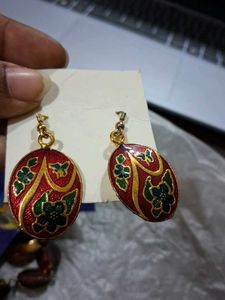 Floral Enamel Earrings