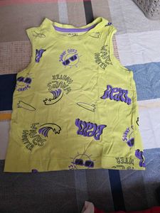 Men's Yellow Graphic Tank Top