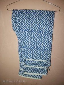 Stylish Blue Paisley Print Kurta and plazo (combo)