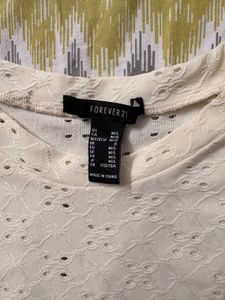 Forever 21 Eyelet Cropped Top