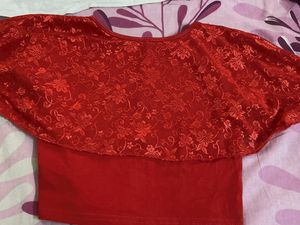 New Red Elastic Blouse For Grabs